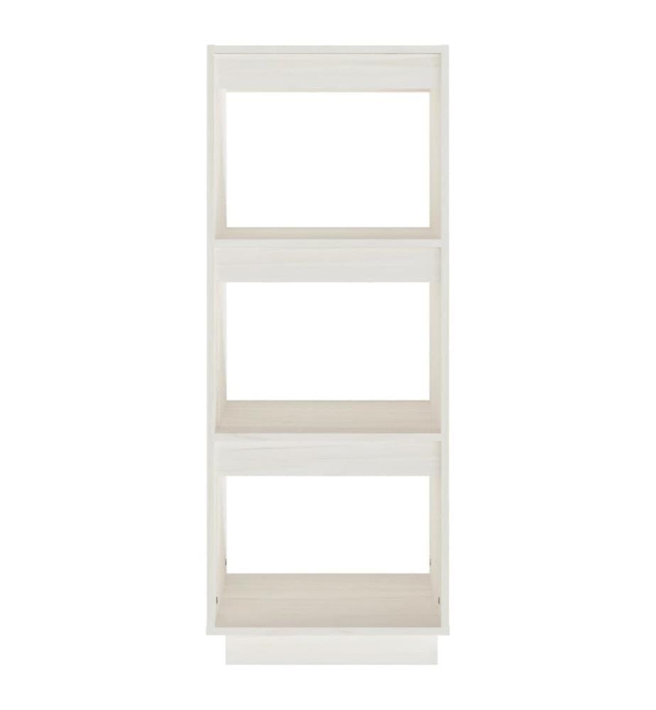 Bibliothèque/Séparateur de pièce blanc 40x35x103 cm pin massif
