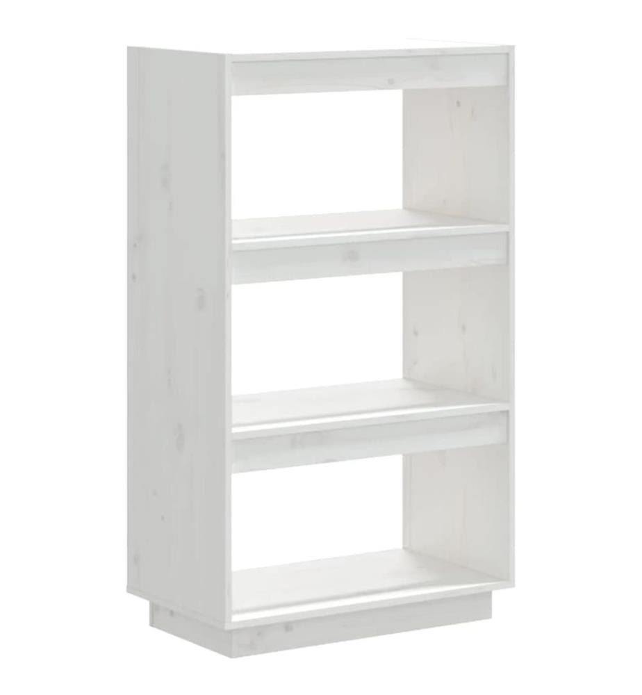 Bibliothèque/Séparateur de pièce Blanc 60x35x103 cm Pin massif