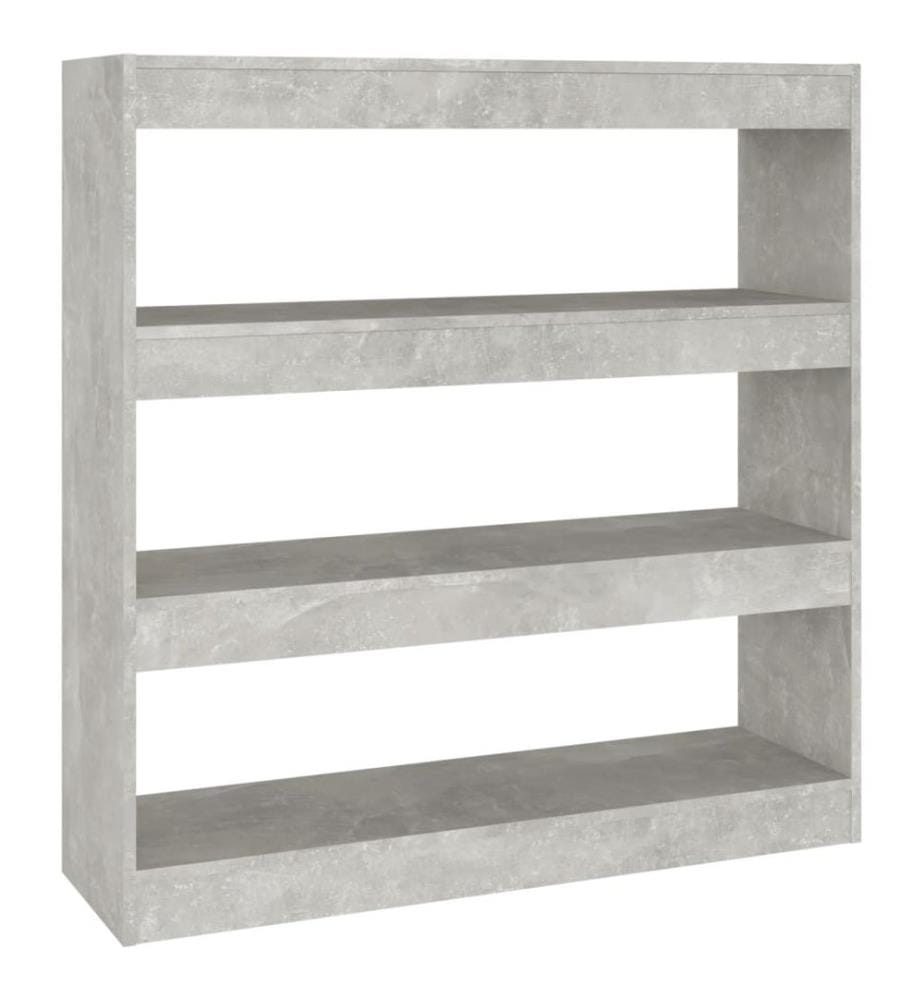 Bücherregal/Raumteiler Betongrau 100x30x103 cm