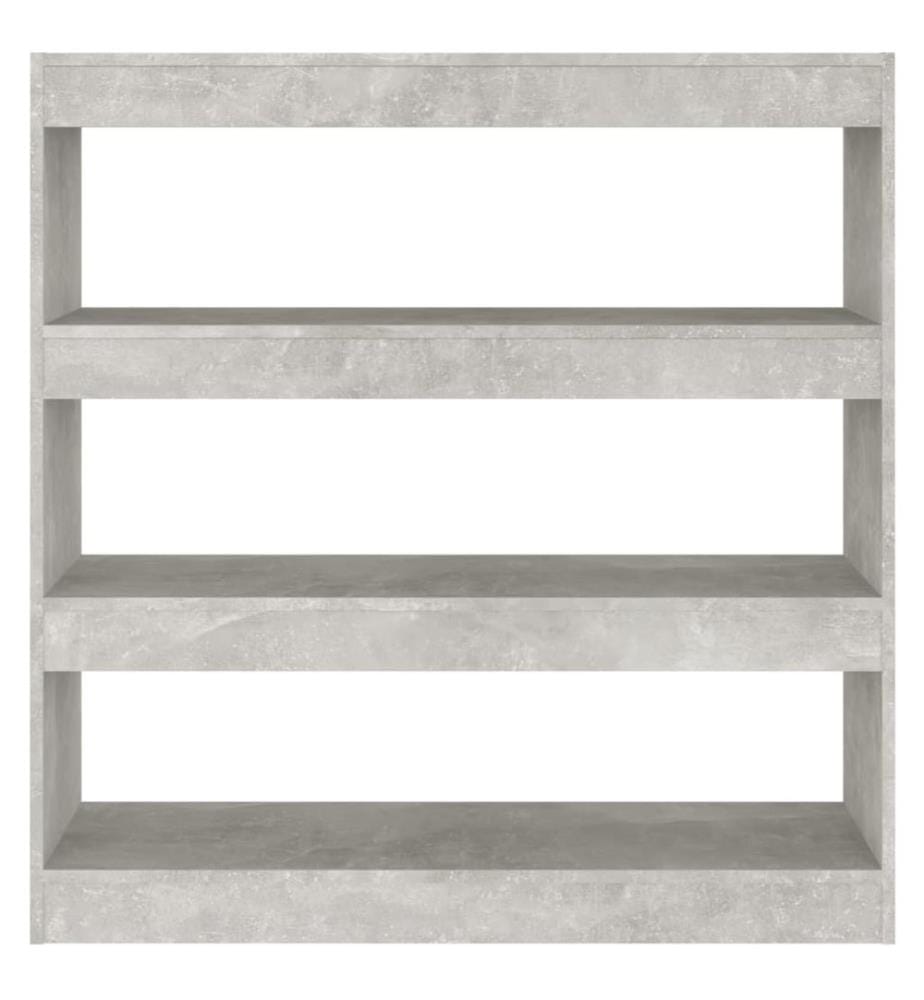 Bücherregal/Raumteiler Betongrau 100x30x103 cm