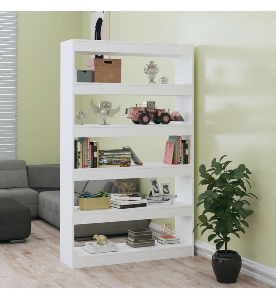 Bücherregal/Raumteiler Weiss 100x30x166 cm