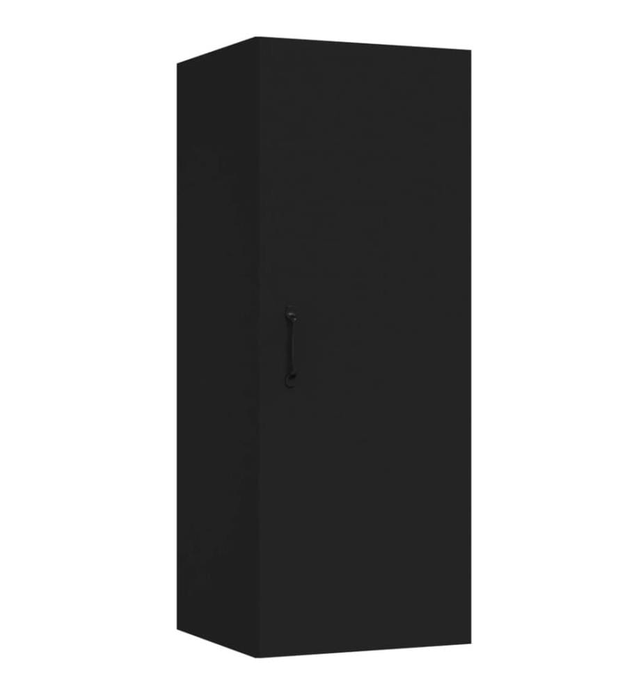 Hängeschrank Schwarz 34,5x34x90 cm Holzwerkstoff
