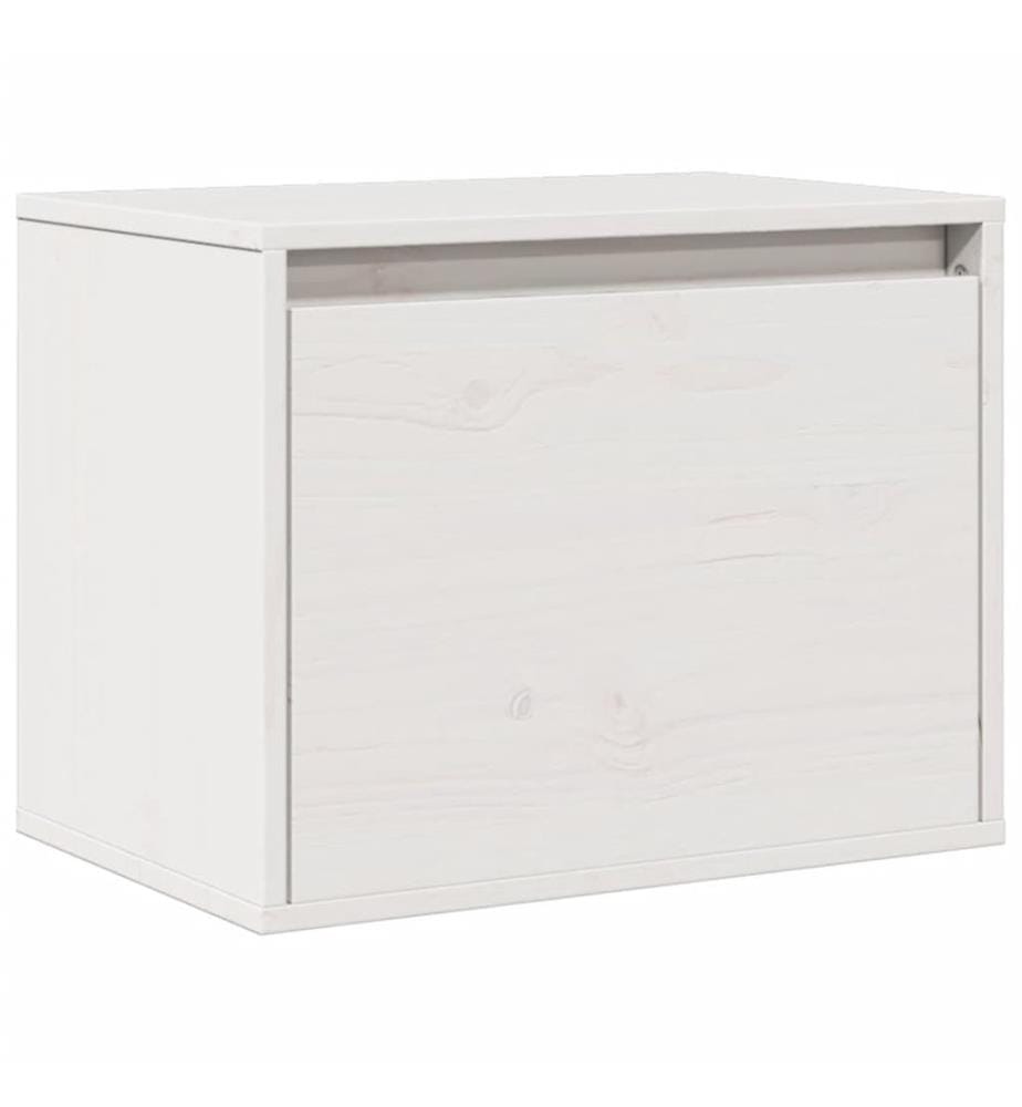 Wandschrank Weiss 45x30x35 cm Massivholz Kiefer