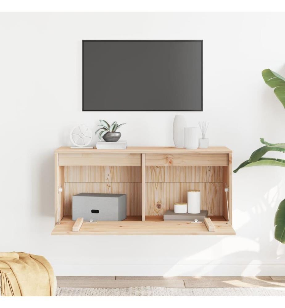 Wandschrank 80x30x35 cm Massivholz Kiefer