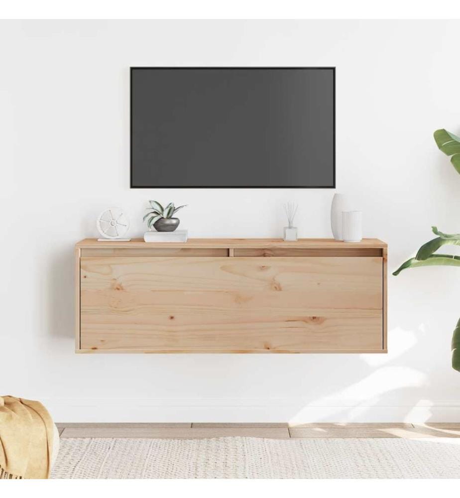 Wandschrank 100x30x35 cm Massivholz Kiefer