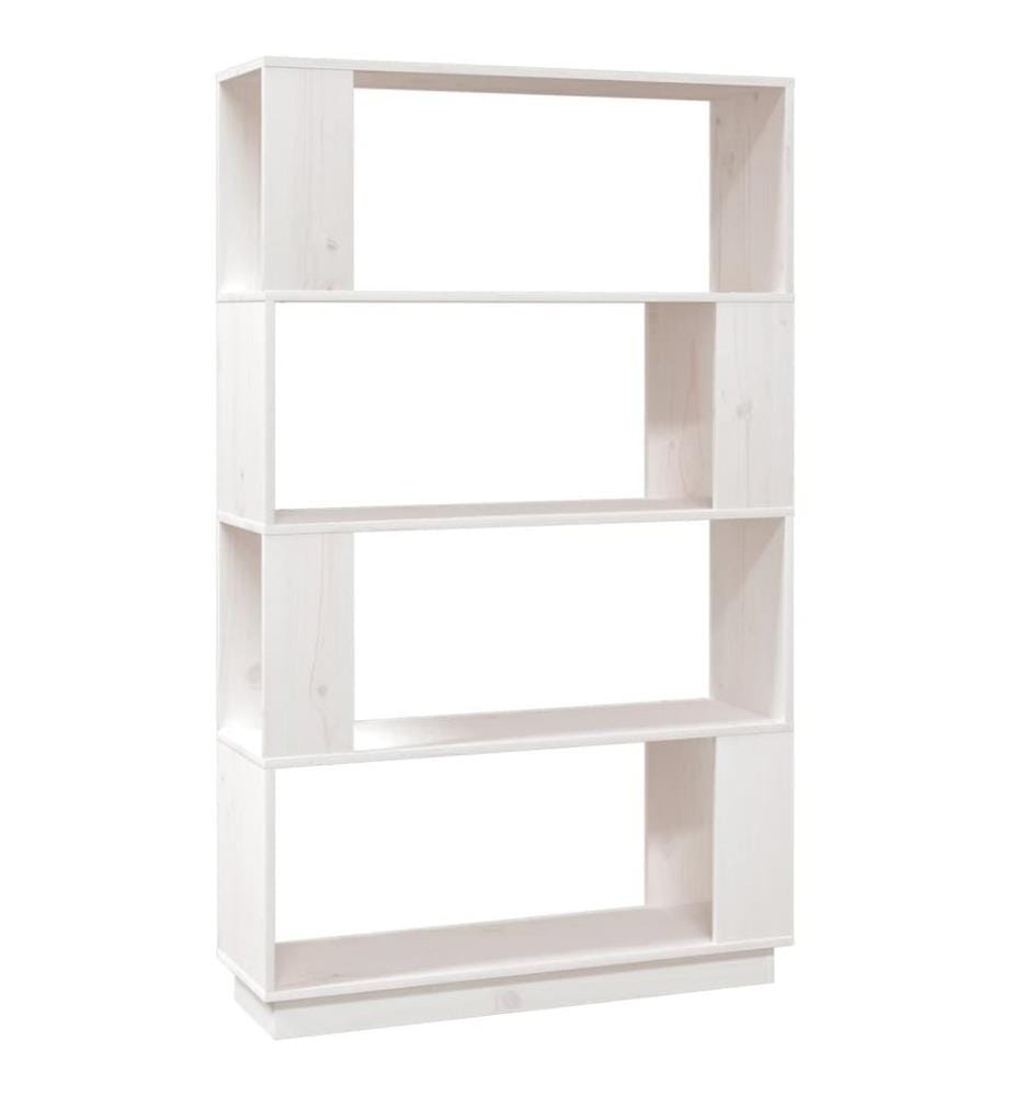 Bibliothèque/Séparateur de pièce Blanc 80x25x132 cm Pin massif