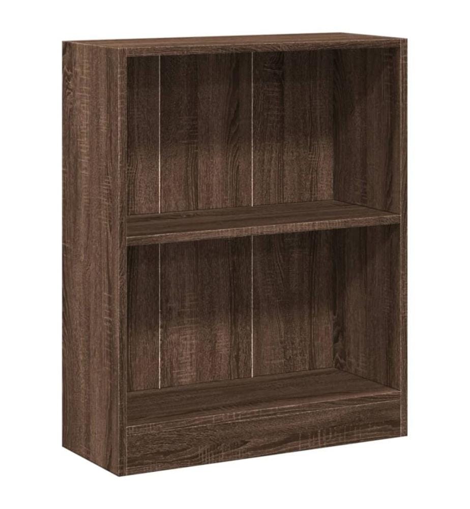 Bücherregal Braun Eichen-Optik 60x24x76 cm Holzwerkstoff