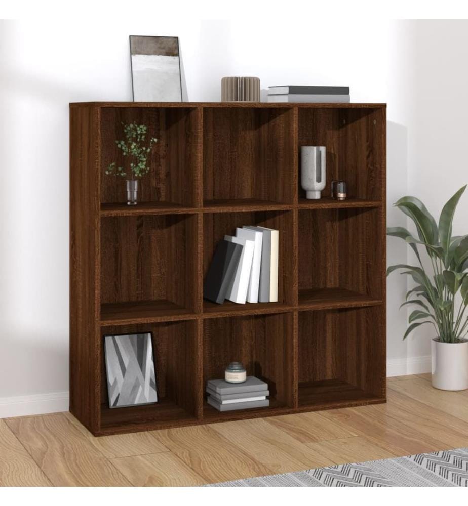 Bücherschrank Braun Eichen-Optik 98x29x97,5 cm