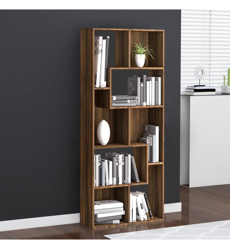 Bücherregal Braun Eichen-Optik 67x24x161 cm Holzwerkstoff