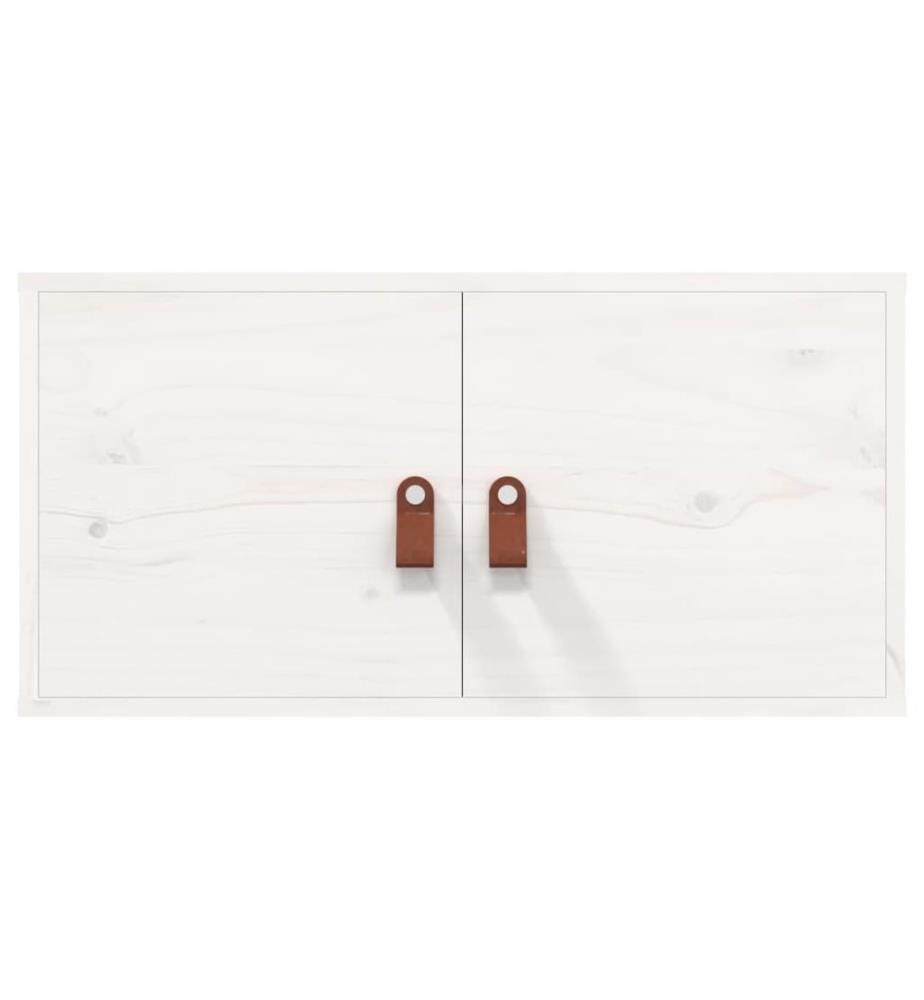 Wandschrank Weiss 60x30x30 cm Massivholz Kiefer