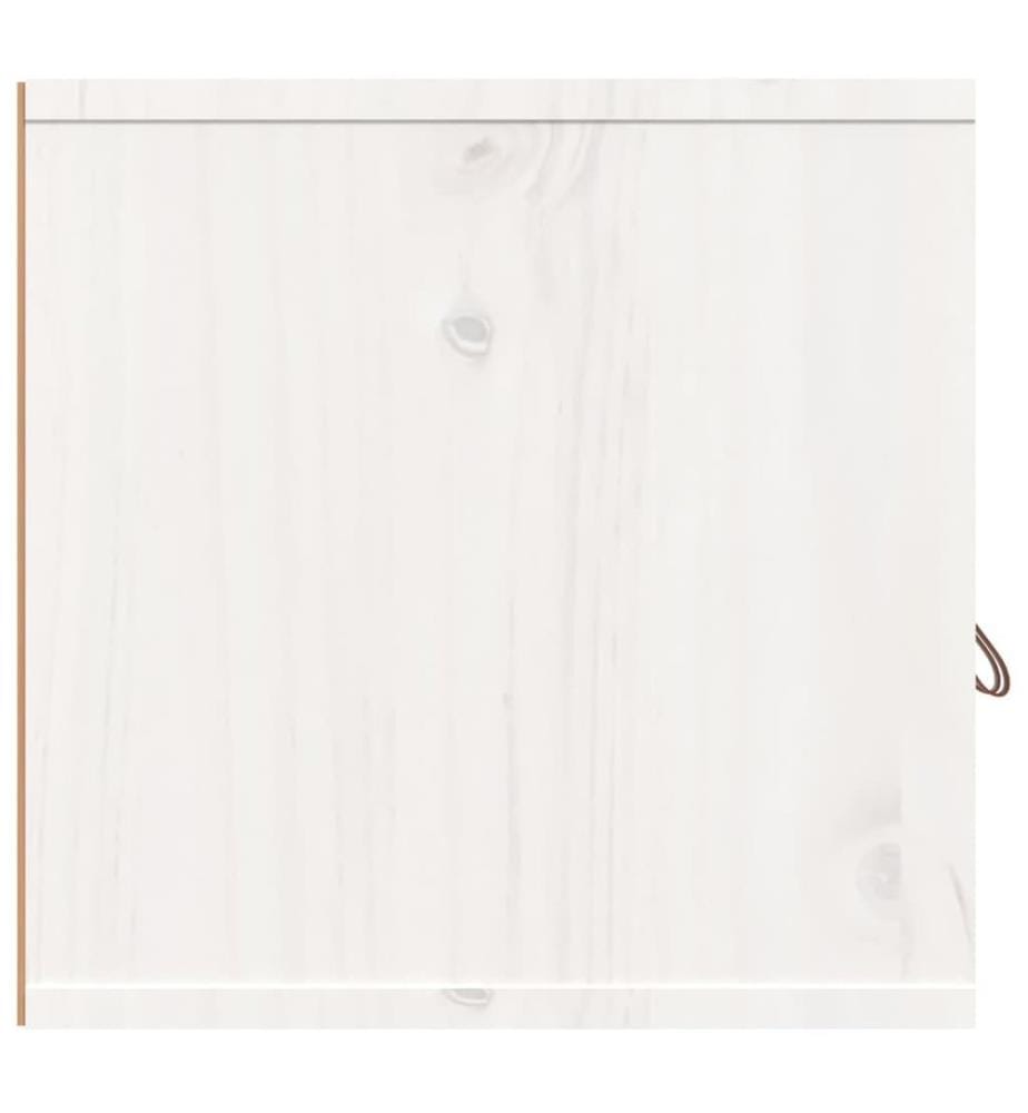 Wandschrank Weiss 60x30x30 cm Massivholz Kiefer