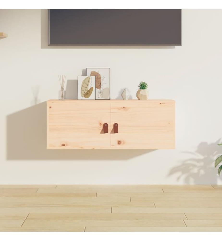 Wandschrank 80x30x30 cm Massivholz Kiefer
