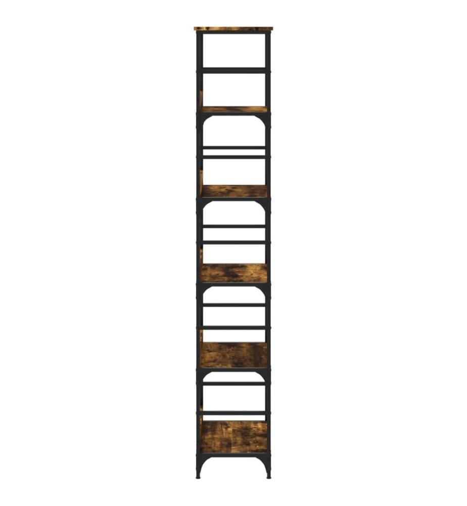 Bücherregal Räuchereiche 50x33x188,5 cm Holzwerkstoff