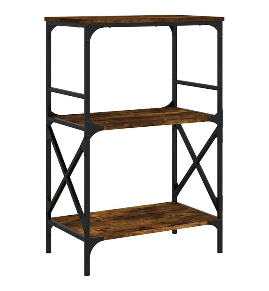 Bücherregal 3 Böden Räuchereiche 59x35x90,5 cm Holzwerkstoff
