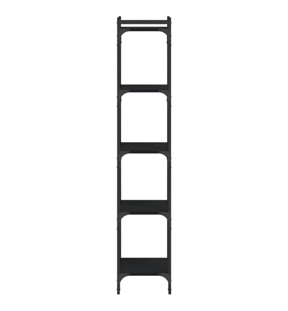 Bücherregal 5 Böden Schwarz 40x30x154 cm Holzwerkstoff