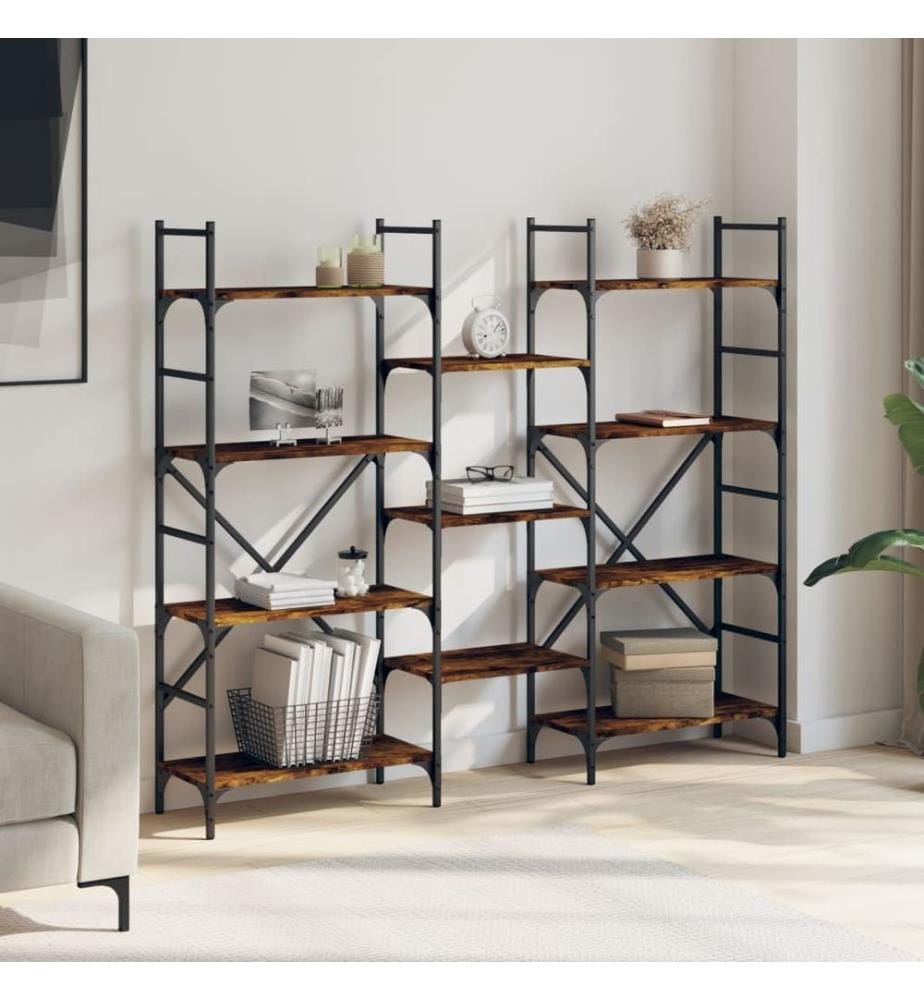 Bücherregal Räuchereiche 160x28,5x136,5 cm Holzwerkstoff