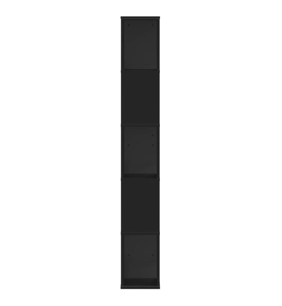 Bücherregal 5 Böden Schwarz 80,5x23,5x162,5 cm Holzwerkstoff