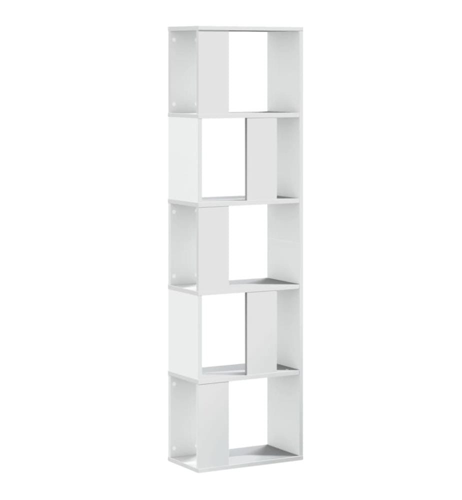 Bücherregal 5 Böden Weiss 45x23,5x162,5 cm Holzwerkstoff