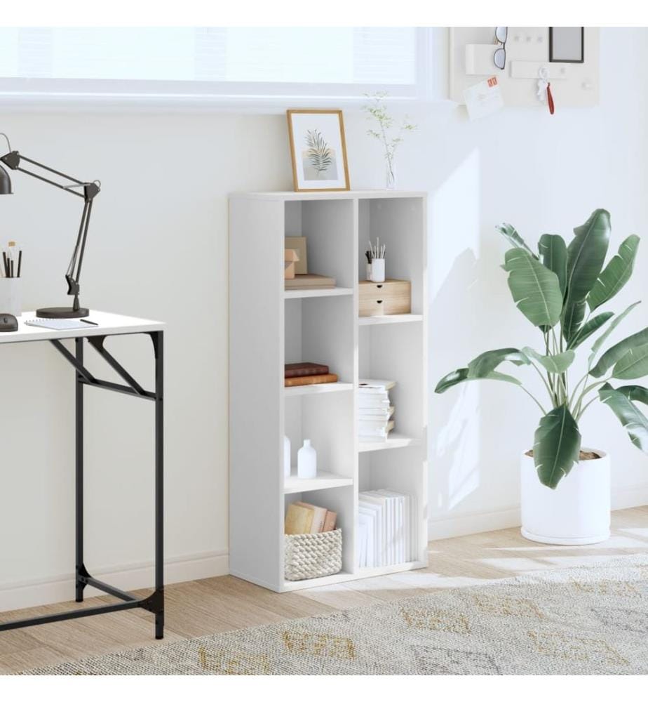 Bücherregal Weiss 50x25x105 cm Holzwerkstoff