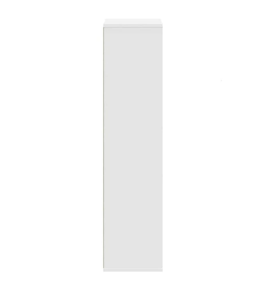 Bücherregal Weiss 50x25x105 cm Holzwerkstoff