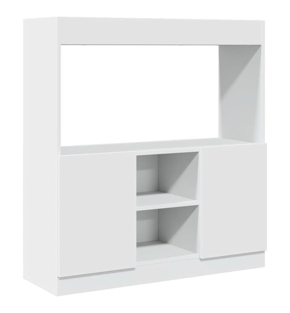 Highboard Weiss 92x33x100 cm Holzwerkstoff