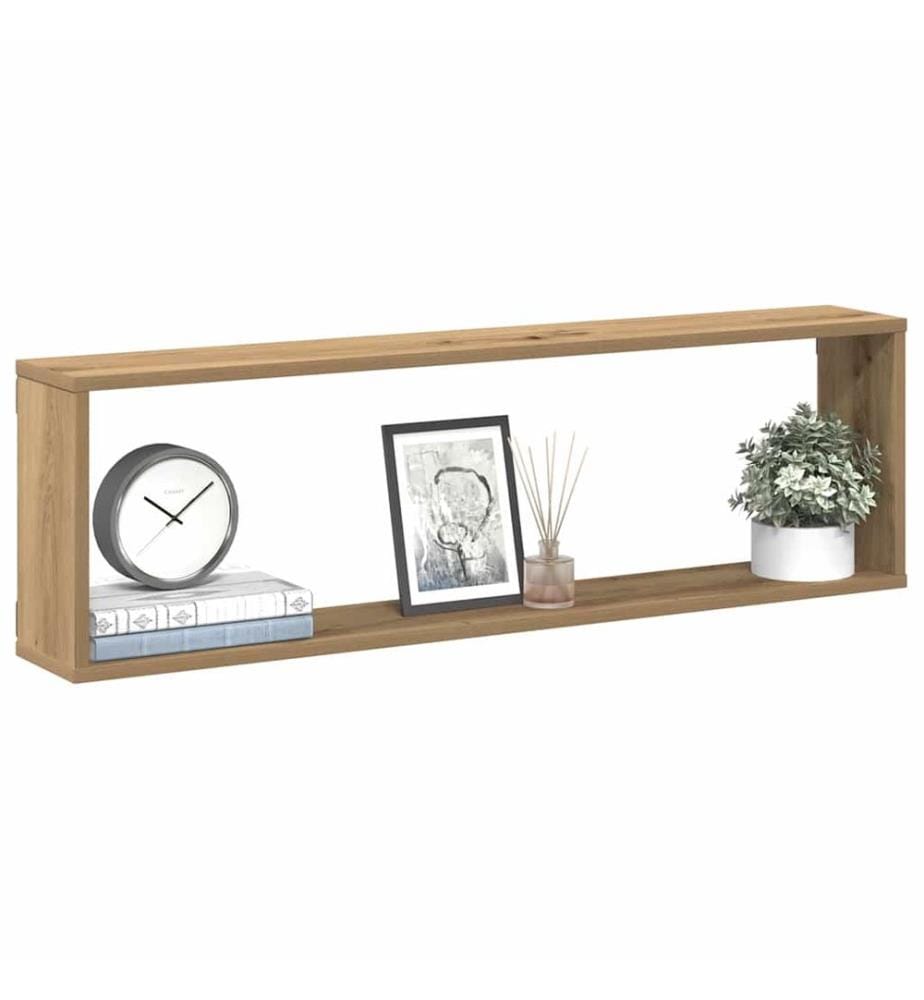Würfel-Wandregale 2 Stk. Artisan-Eiche 100x15x30 Holzwerkstoff