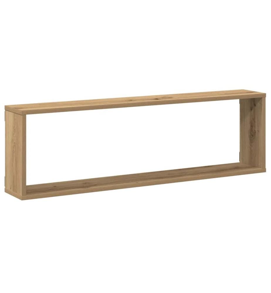 Würfel-Wandregale 2 Stk. Artisan-Eiche 100x15x30 Holzwerkstoff