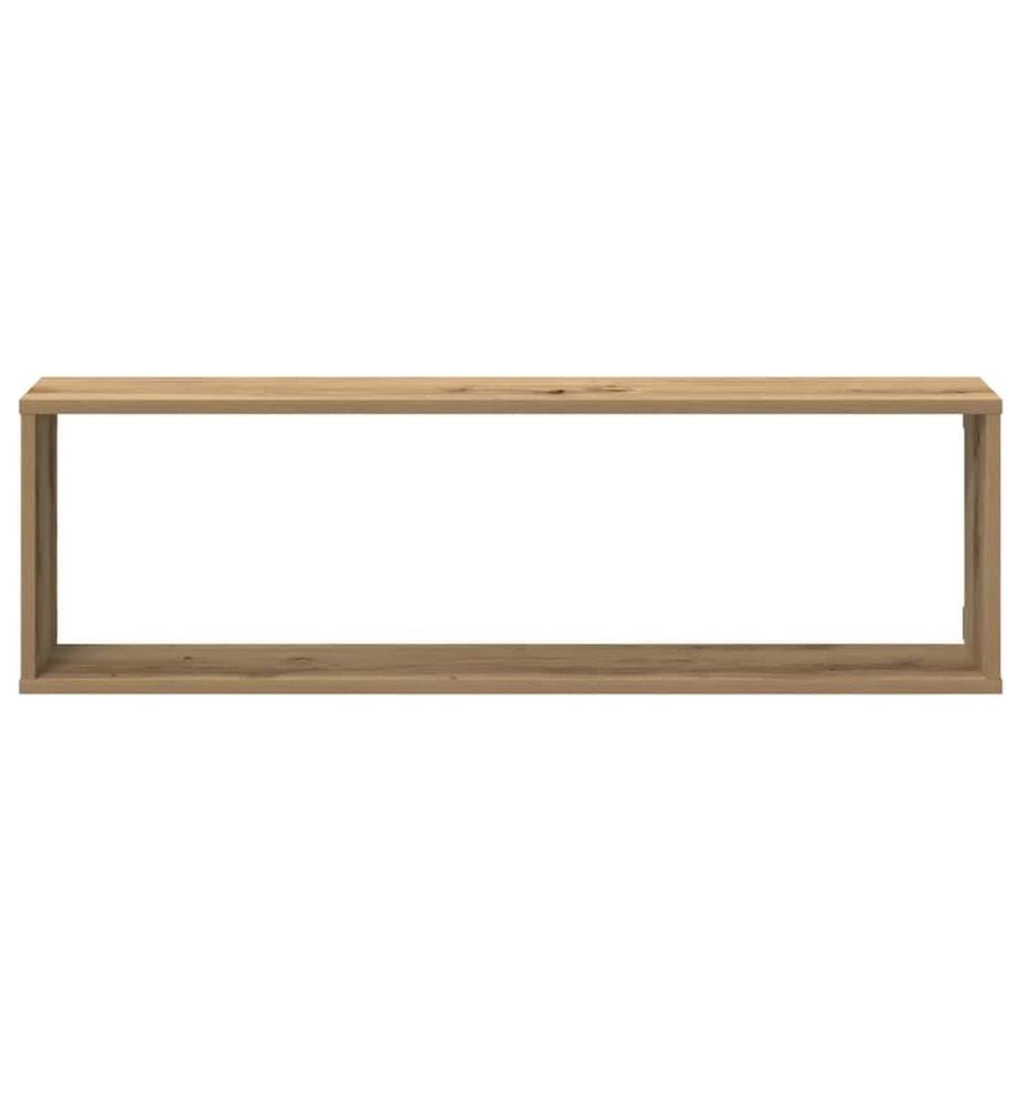 Würfel-Wandregale 2 Stk. Artisan-Eiche 100x15x30 Holzwerkstoff