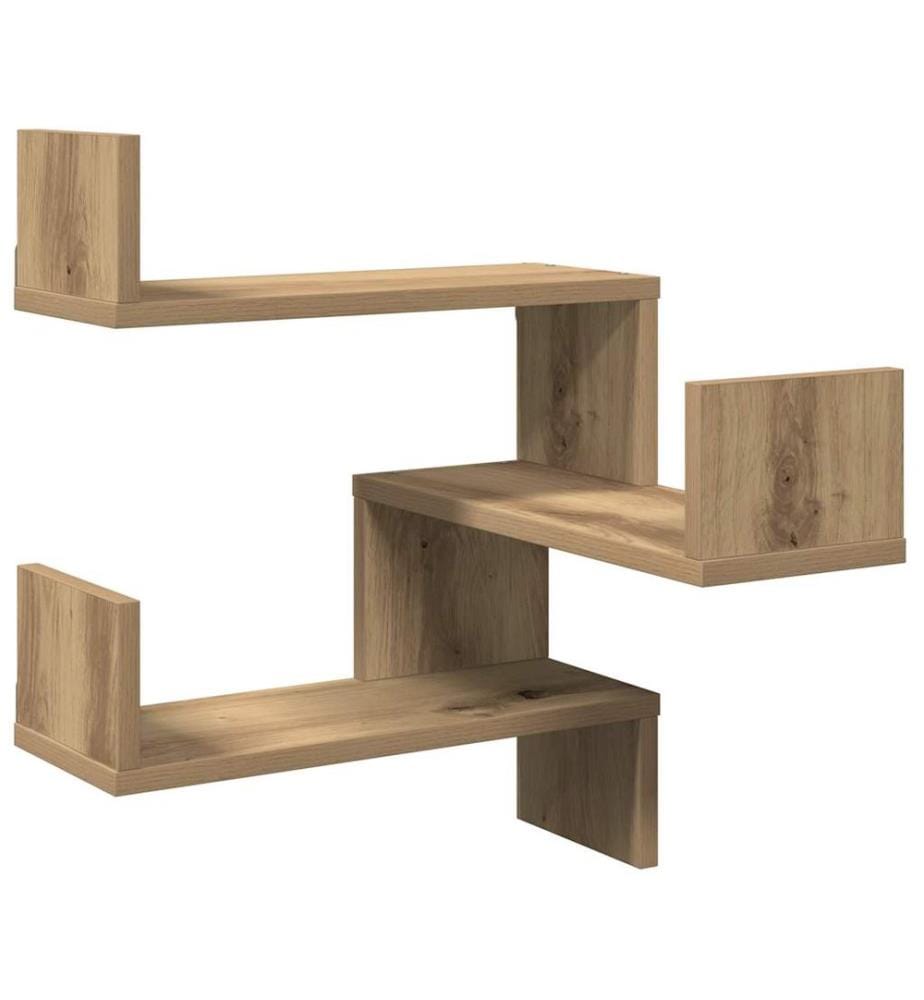 Wand-Eckregal Artisan-Eiche 40x40x49,5 cm Holzwerkstoff
