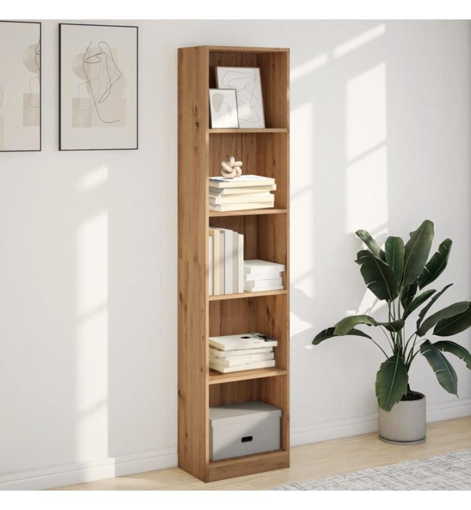 Bücherregal Artisian Oak 40 x 24 x 176 cm Holzwerkstoff