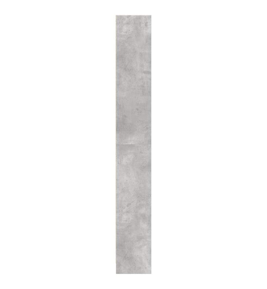 Bücherregal Betongrau 80x24x176 cm Holzwerkstoff