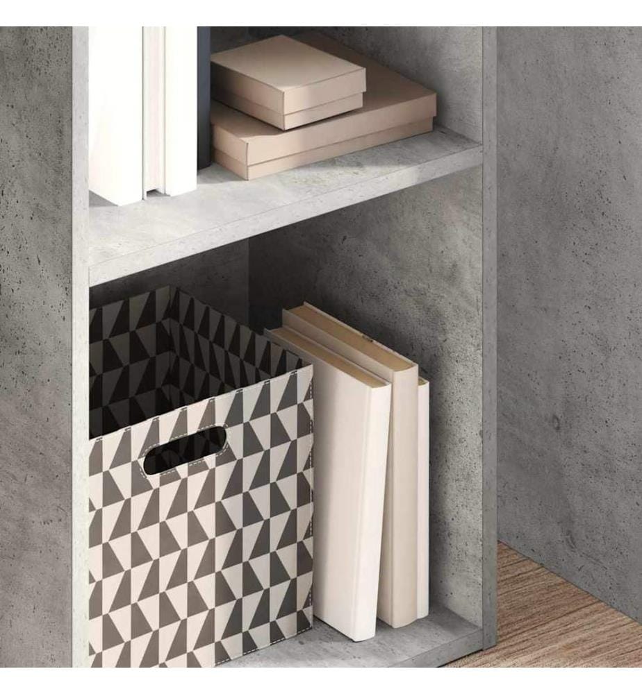 Bücherregal Betongrau 40x30x152 cm Holzwerkstoff