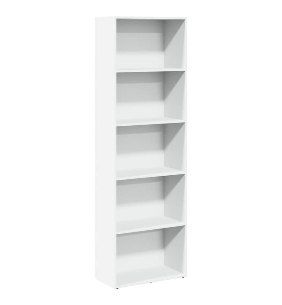 Bücherregal Weiss 60x30x189 cm Holzwerkstoff