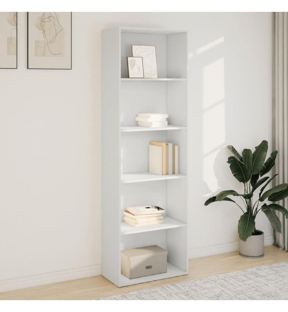 Bücherregal Weiss 60x30x189 cm Holzwerkstoff