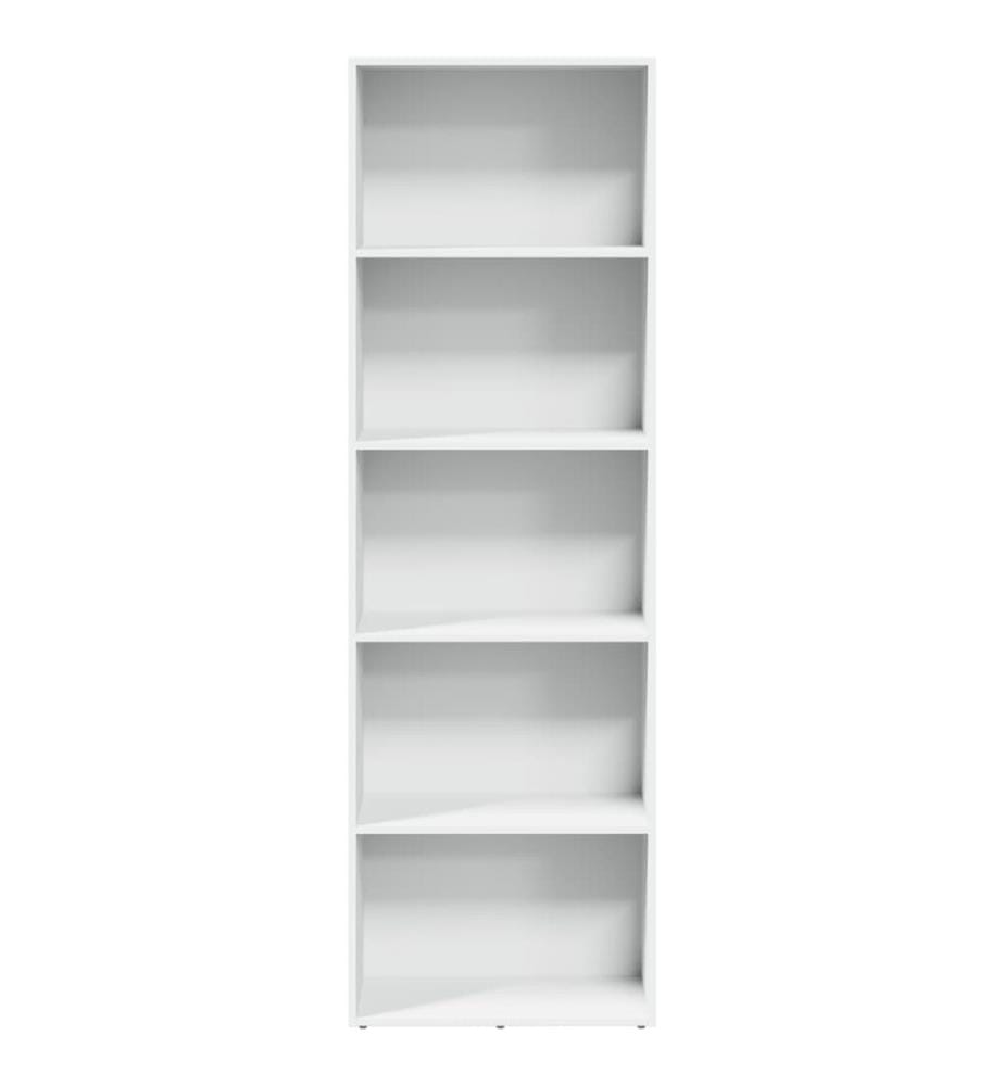 Bücherregal Weiss 60x30x189 cm Holzwerkstoff