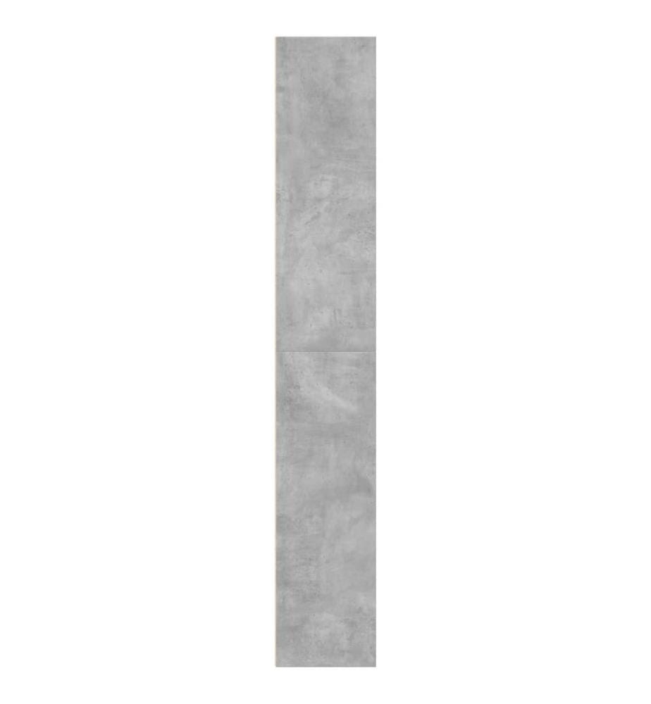 Bücherregal Betongrau 60x30x189 cm Holzwerkstoff