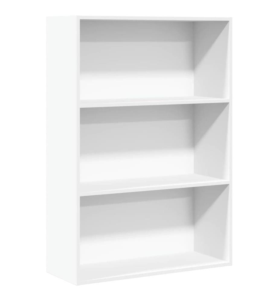 Bücherregal Weiss 80x30x114 cm Holzwerkstoff