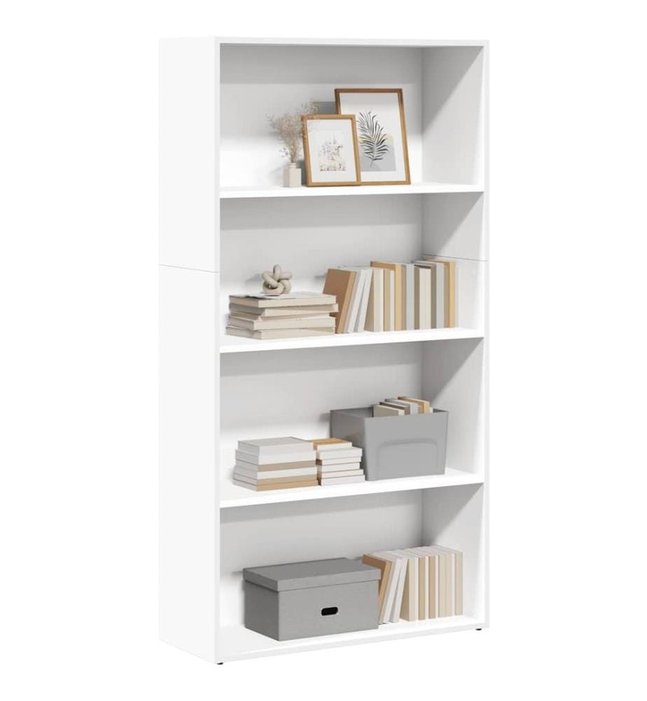 Bücherregal Weiss 80x30x152 cm Holzwerkstoff