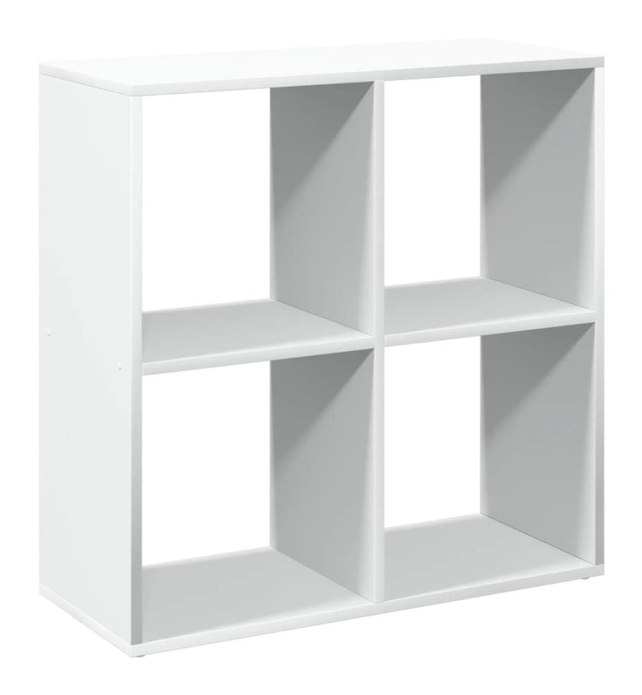 Raumteiler Bücherregal Weiss 69,5 x 29 x 69,5 cm Holzwerkstoff