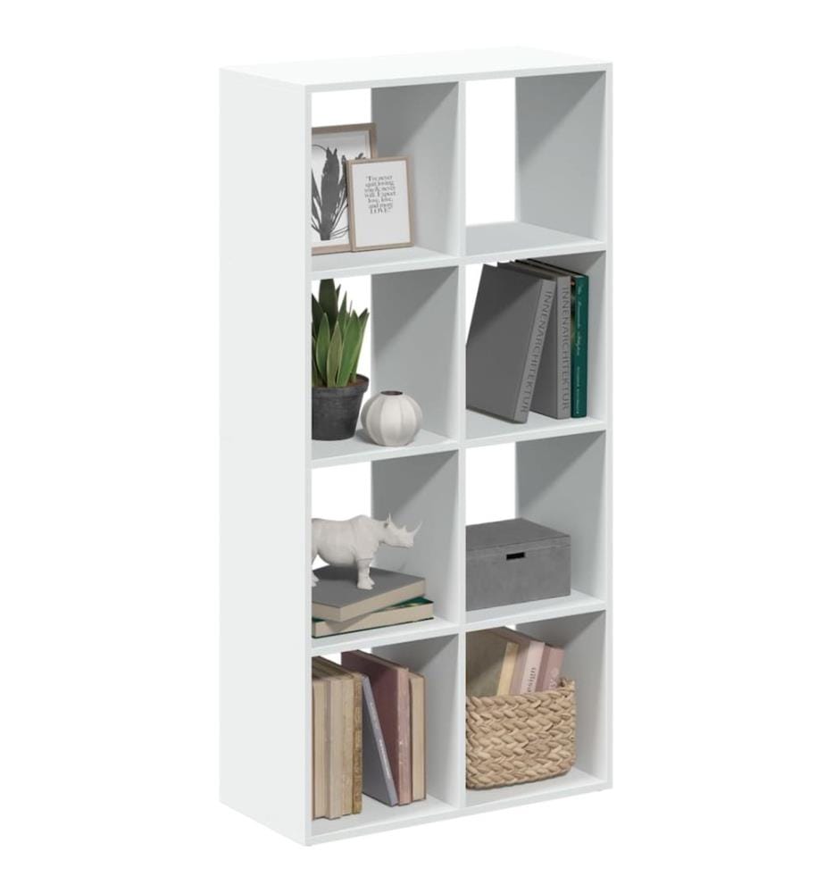 Raumteiler Bücherregal Weiss 69,5 x 29 x 137,5 cm Holzwerkstoff