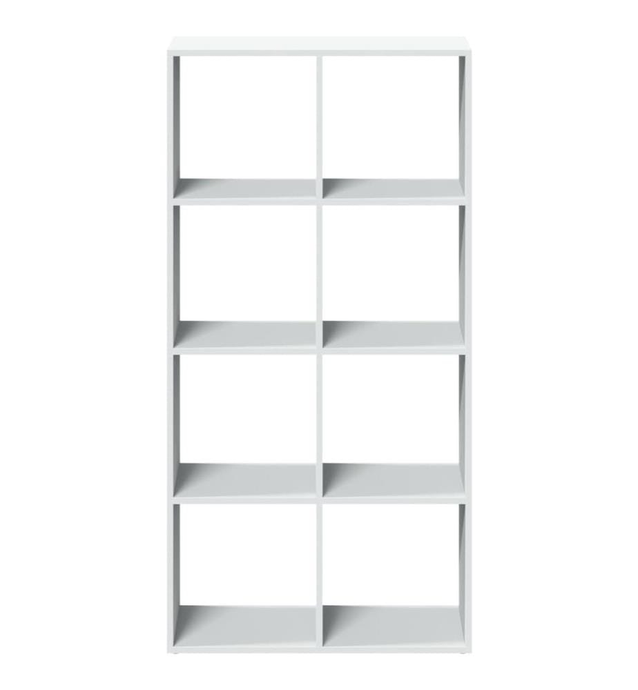Raumteiler Bücherregal Weiss 69,5 x 29 x 137,5 cm Holzwerkstoff