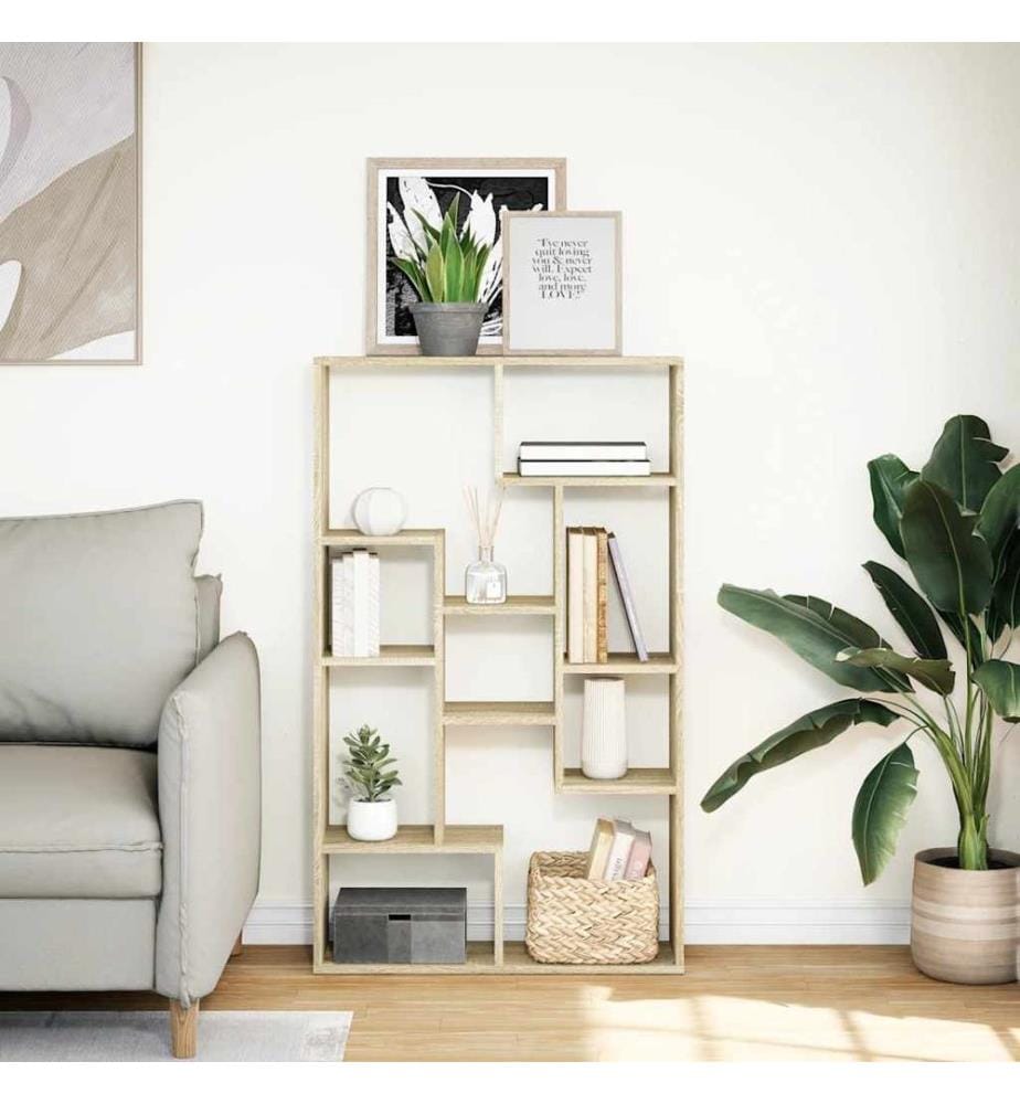 Bücherregal Sonoma-Eiche 72x20x120,5 cm Holzwerkstoff