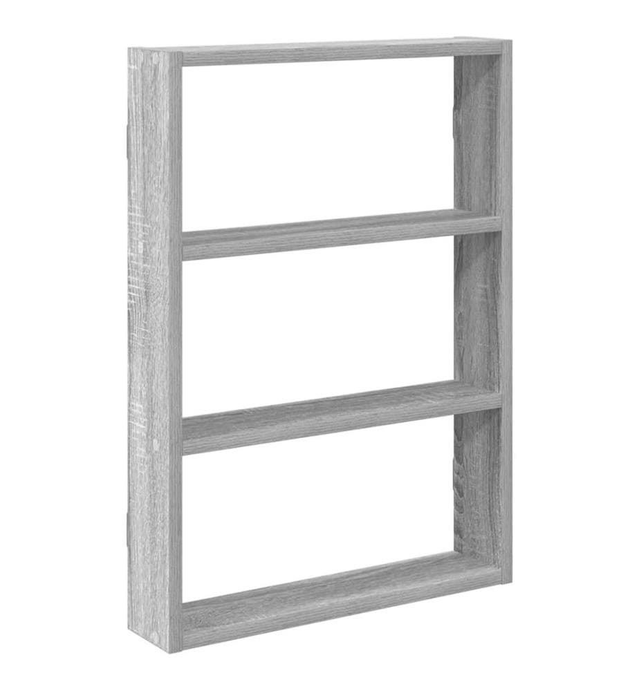 Wandregal Grau Sonoma 43x9x60 cm Holzwerkstoff