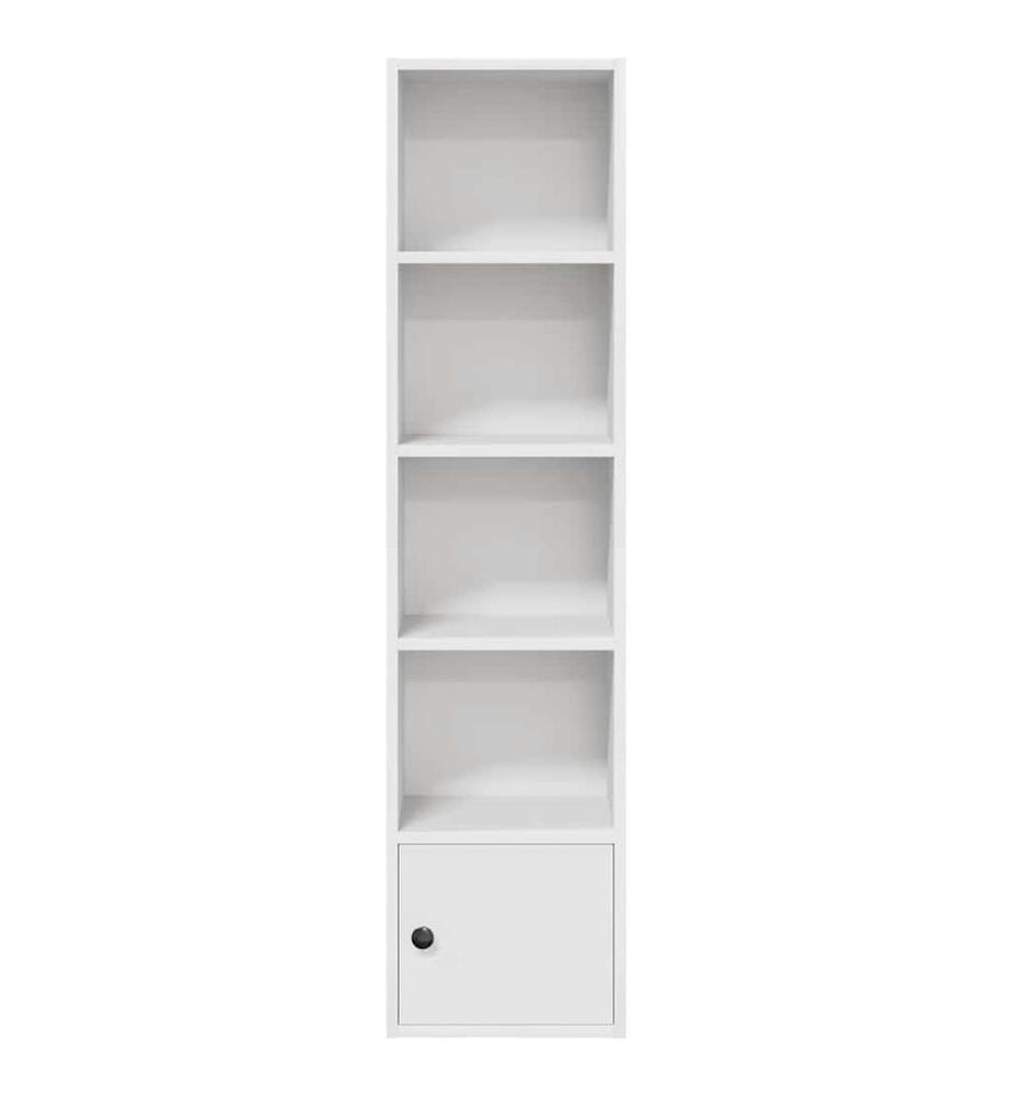 Bücherregal Weiss 31x24x127 cm Holzwerkstoff