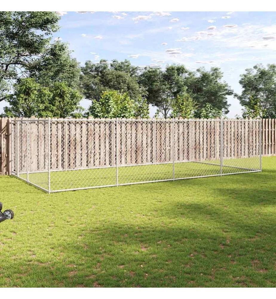 Chenil extérieur pour chiens 7,6 x 3,8 x 1,9 m
