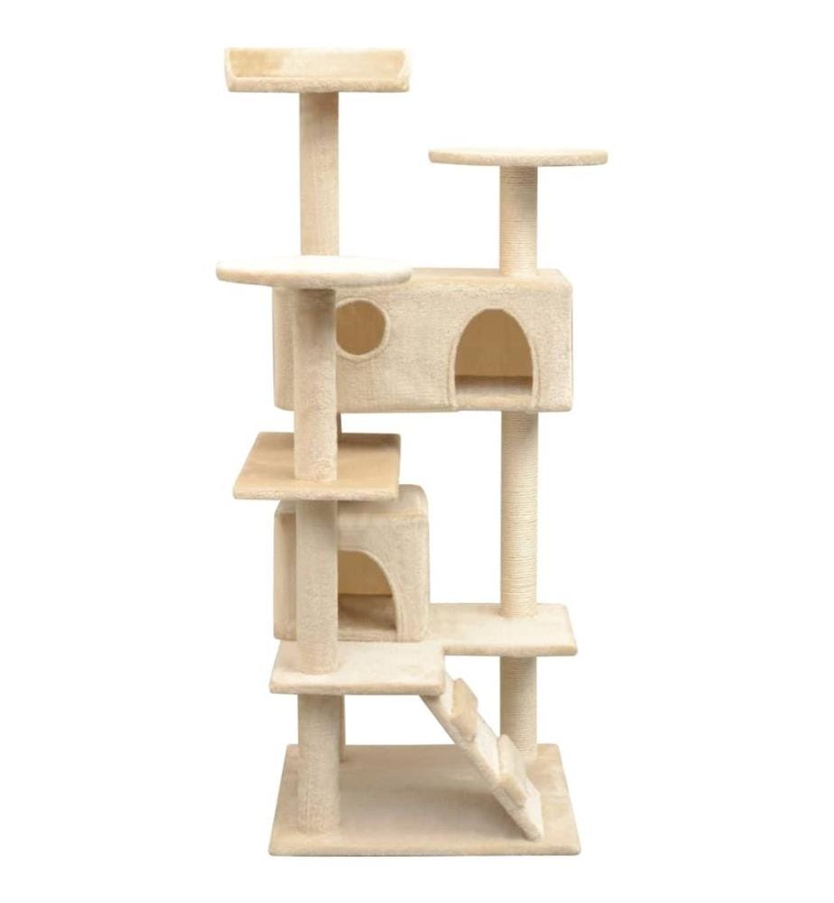 Arbre à chat avec griffoirs en sisal 125 cm Beige