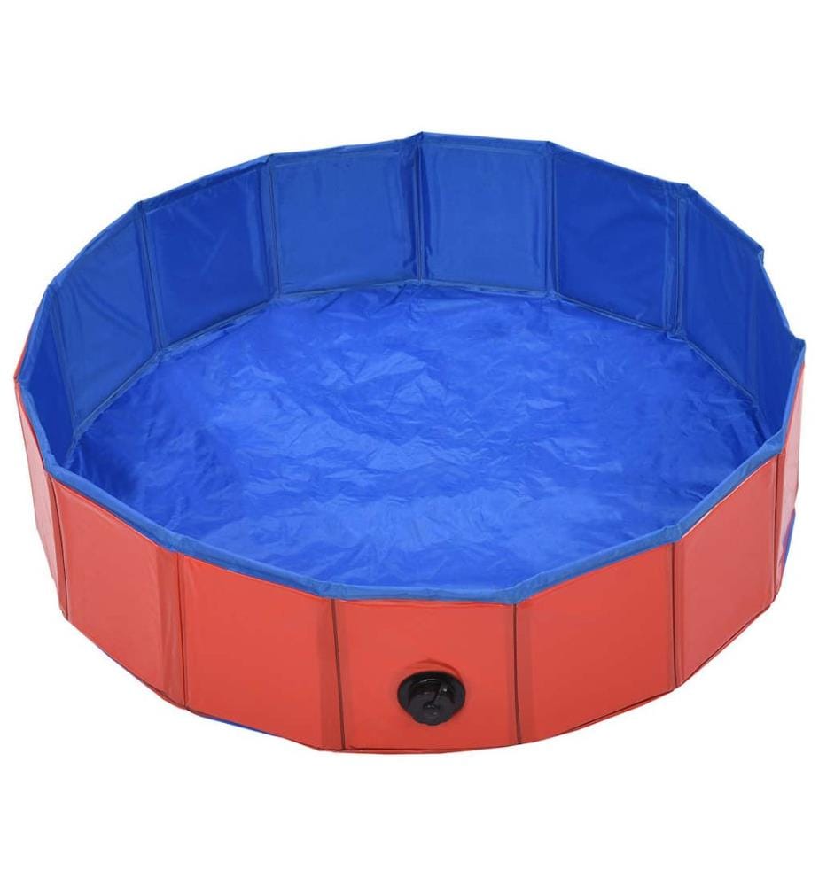 Hundepool Faltbar Rot 80×20 cm PVC