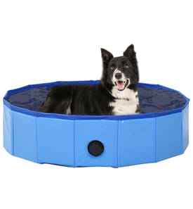 Hundepool Faltbar Blau 80 x 20 cm PVC