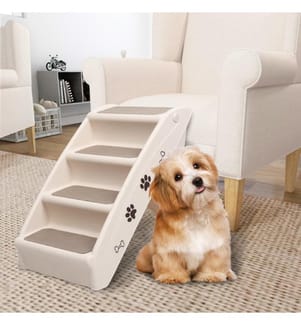 Hundetreppe Klappbar Creme 62x40x49,5 cm