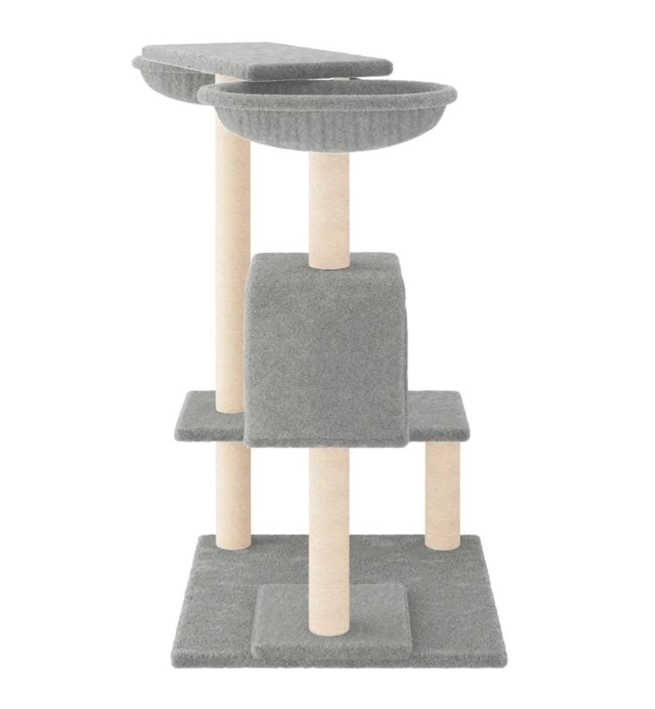 Arbre à chat avec griffoirs gris clair 82 cm
